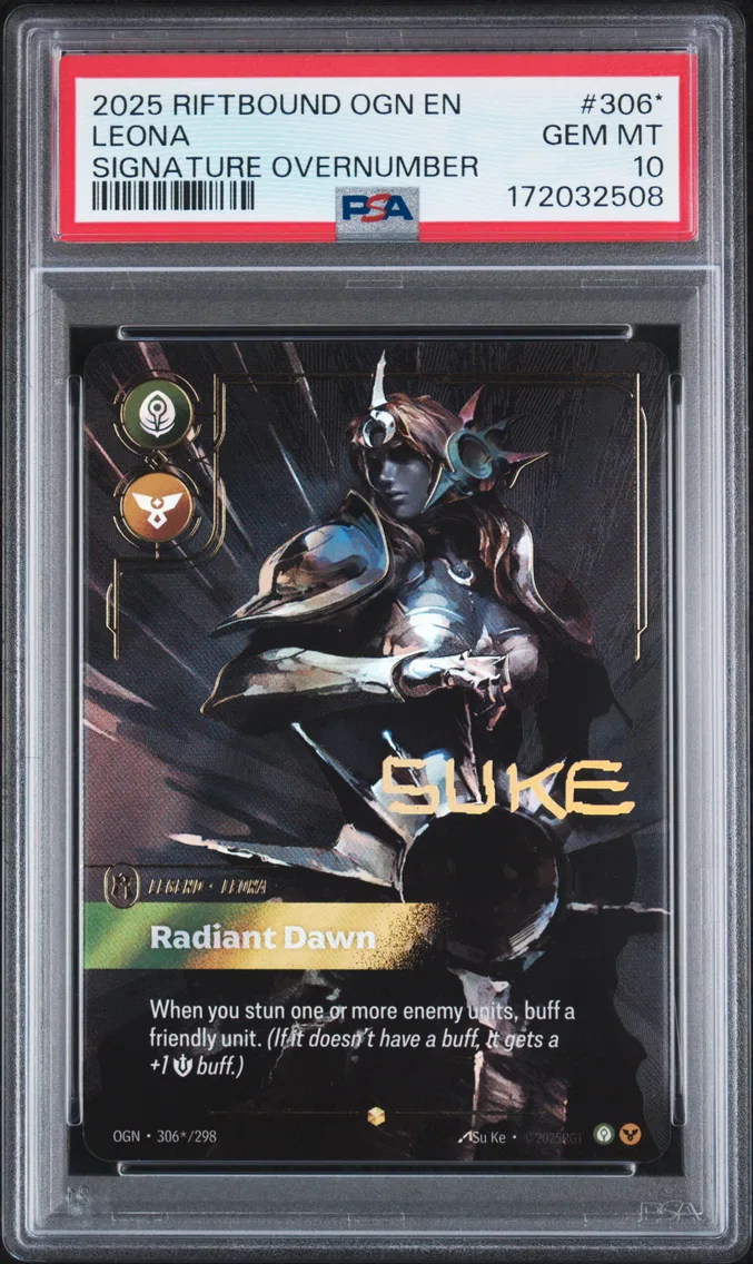 2025 #306* Leona - Radiant Dawn PSA 10 Riftbound: League of Legends Ogn-Origins