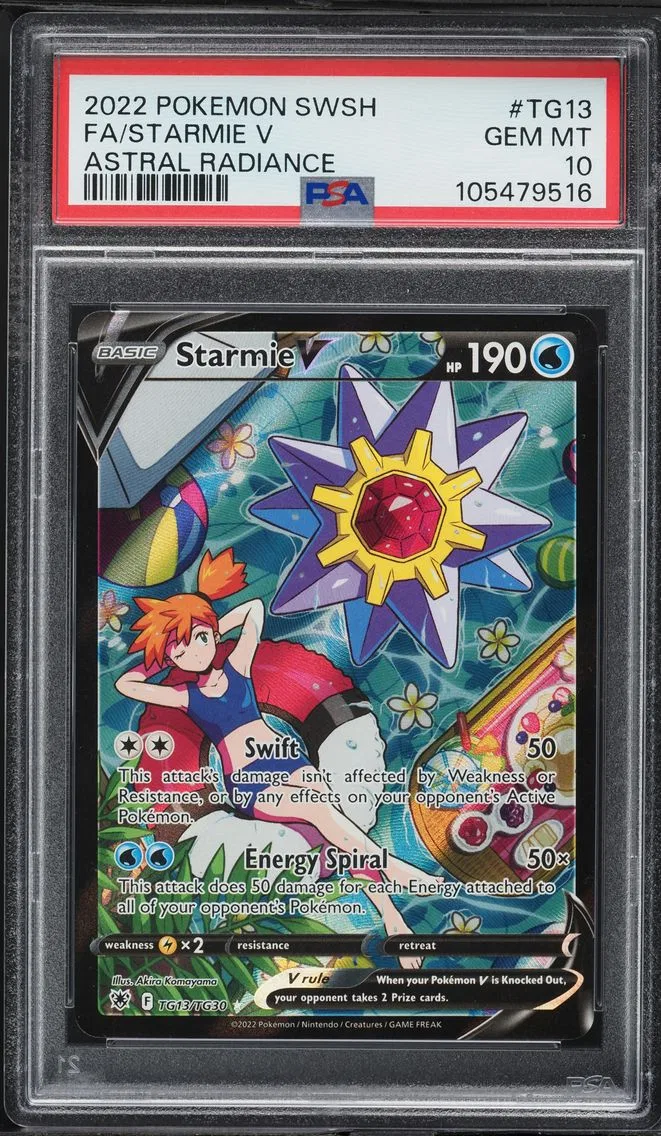 2022 #TG13 Full Art/Starmie V PSA 10 Sword & Shield Astral Radiance Pokemon