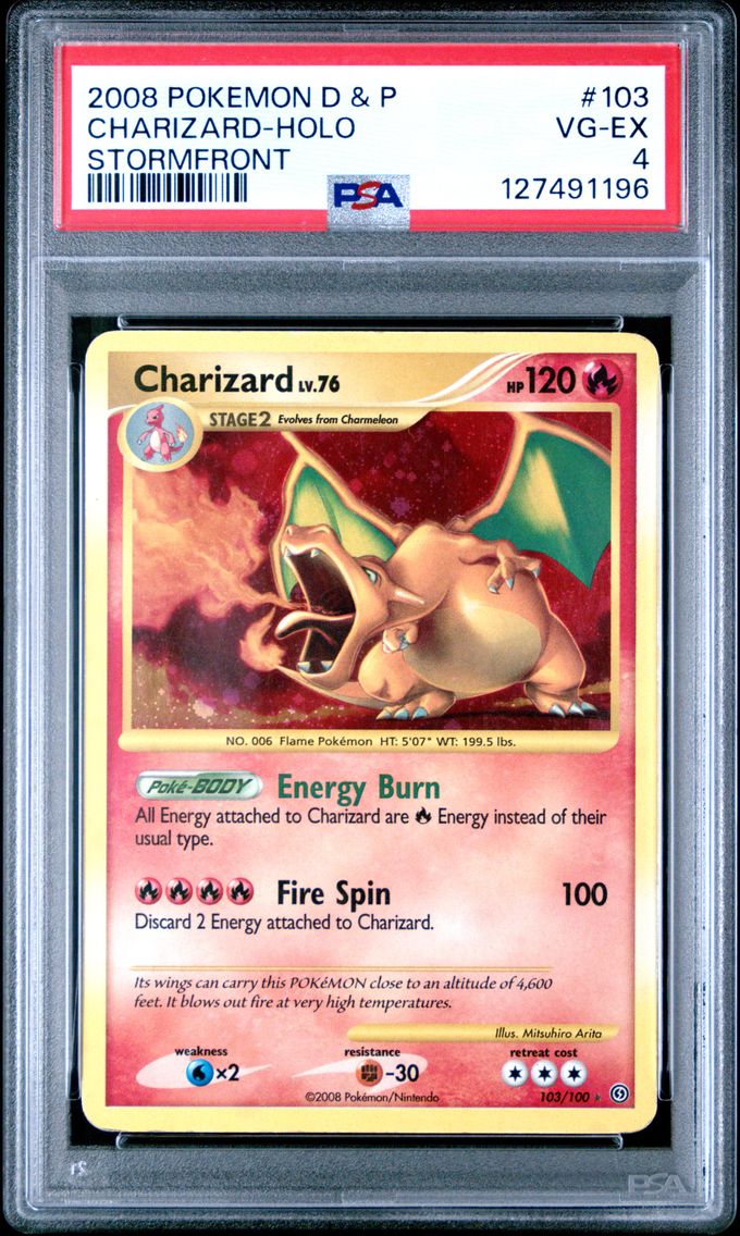 2008 #103 Charizard-Holo PSA 4 Diamond & Pearl Stormfront Pokemon