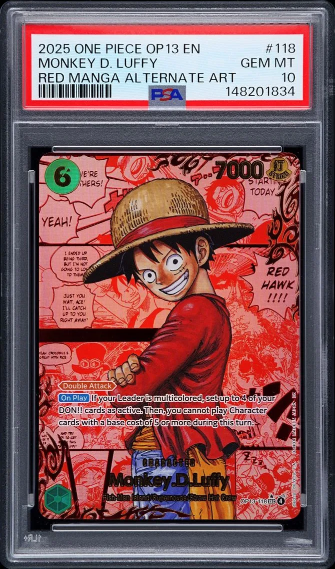 2025 #118 Monkey D. Luffy PSA 10 One Piece OP13-Carrying on His Will