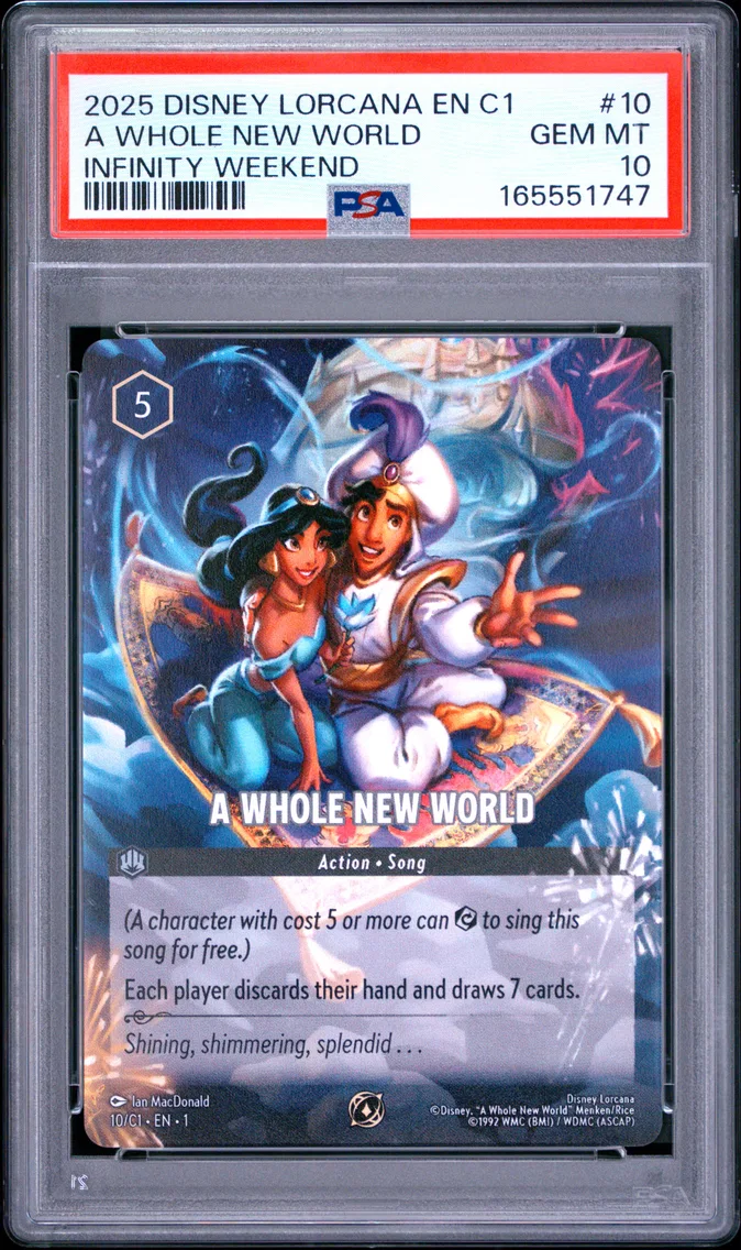 2025 #10 A Whole New World PSA 10 Disney Lorcana EN C1-Lorcana Challenge Promo