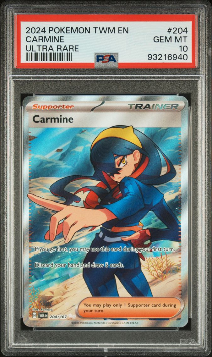 2024 #204 Carmine PSA 10 Twm EN-Twilight Masquerade Pokemon