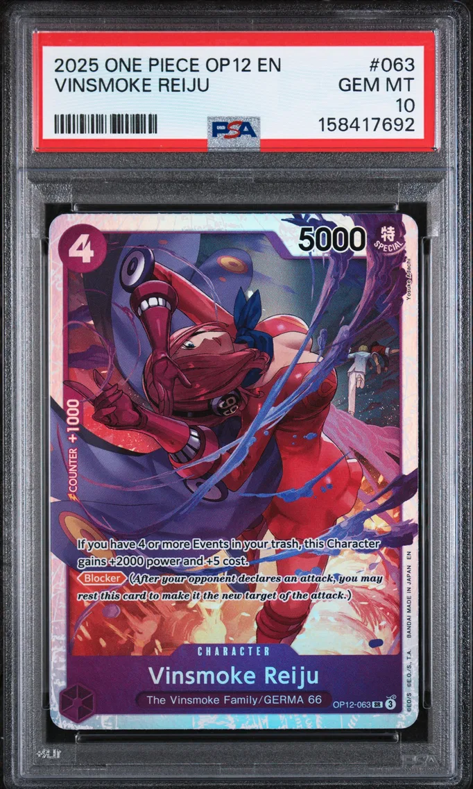 2025 #063 Vinsmoke Reiju PSA 10 One Piece OP12-Legacy of the Master