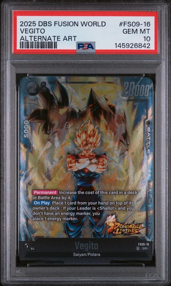 2025 #FS09-16 Vegito PSA 10 Dragon Ball Super Card Game Fusion World Starter Deck EX Shallot