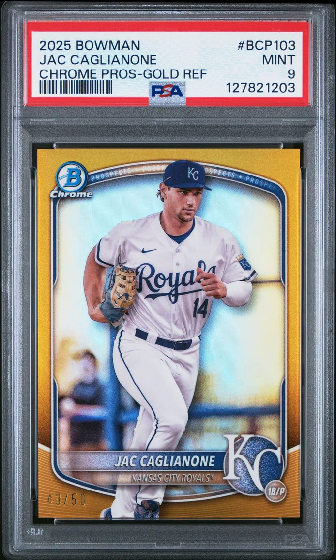 2025 #BCP103 Jac Caglianone PSA 9 Bowman Chrome Prospects