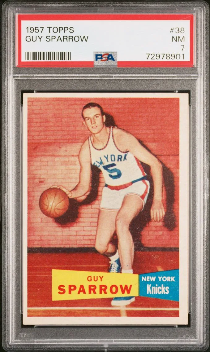 1957 #38 Guy Sparrow PSA 7 Topps