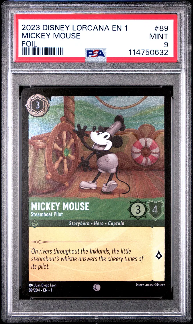 2023 #89 Mickey Mouse - Steamboat Pilot PSA 9 Disney Lorcana EN 1-the First Chapter