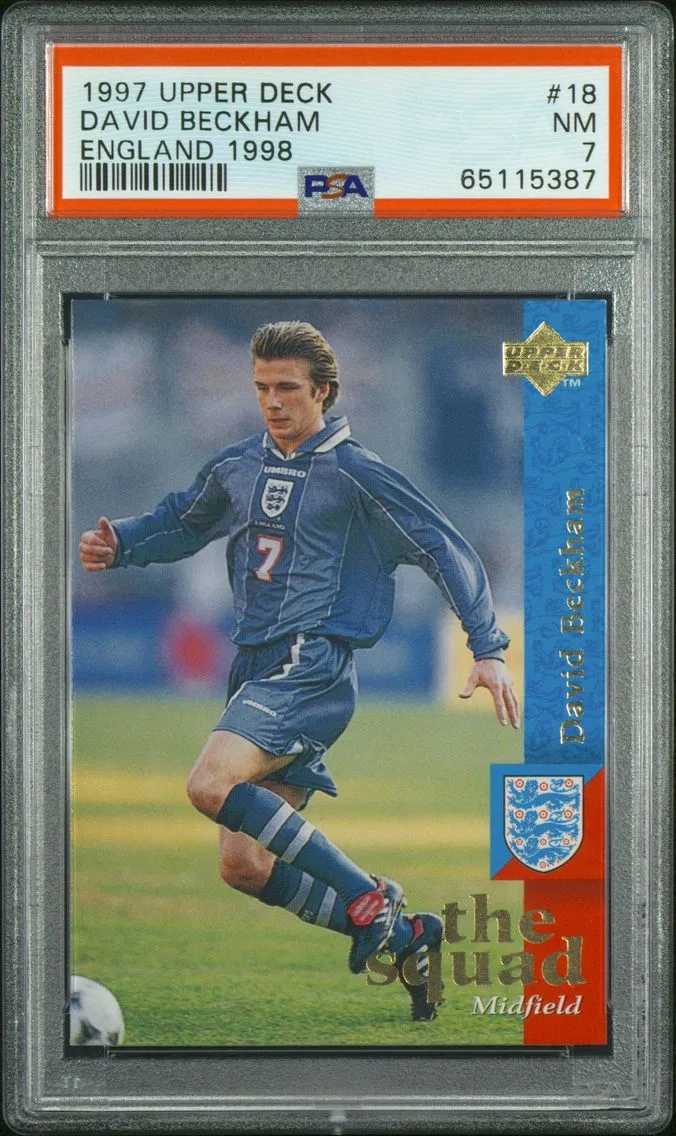 1997 #18 David Beckham PSA 7 Upper Deck England 1998