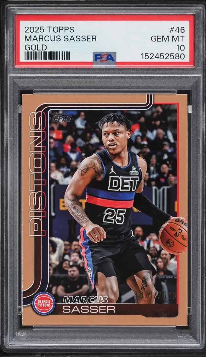 2025 Topps Gold Marcus Sasser /2025 #46 PSA 10 GEM MINT
