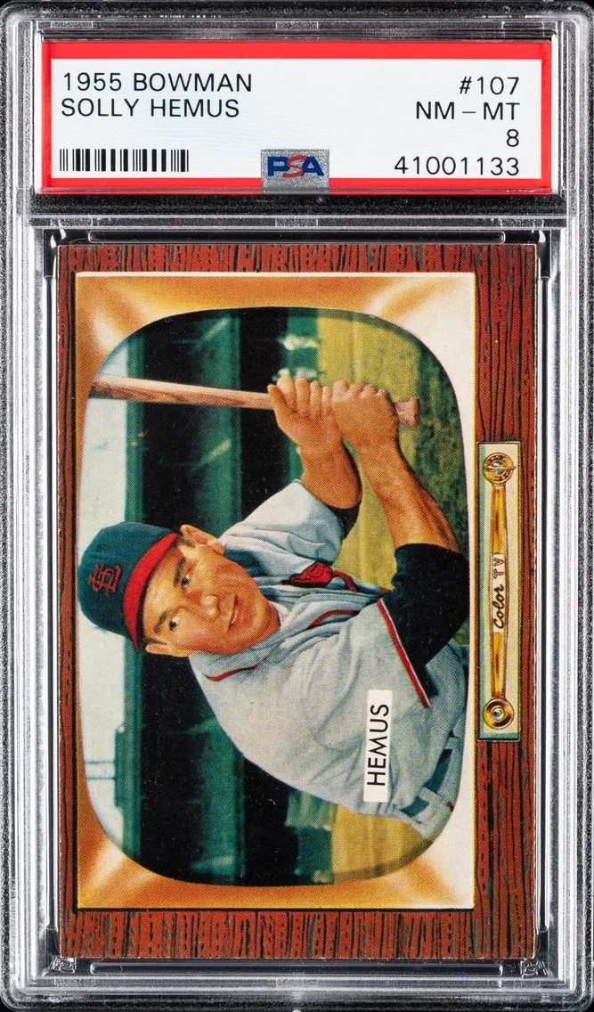 1955 #107 Solly Hemus PSA 8 Bowman