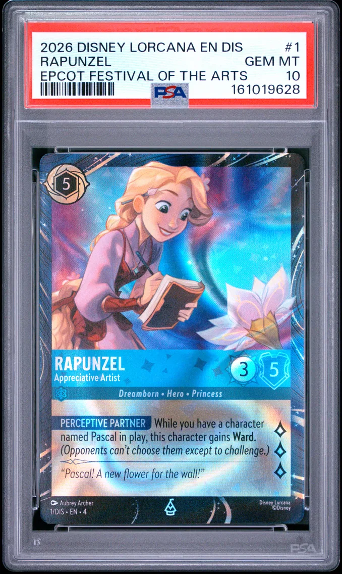 2026 #1 Rapunzel - Appreciative Artist PSA 10 Disney Lorcana EN Dis-Magical Places Promo