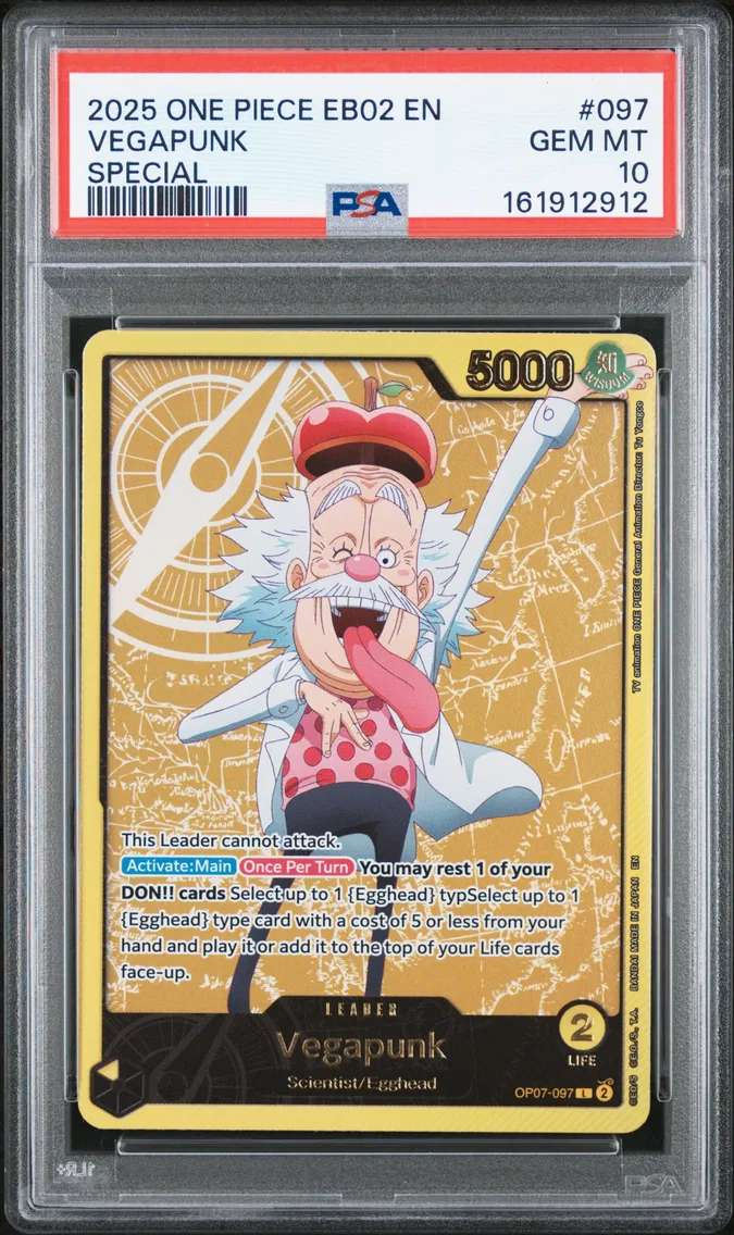 2025 #097 Vegapunk PSA 10 One Piece EB02-Extra Booster -Anime 25th Collection-