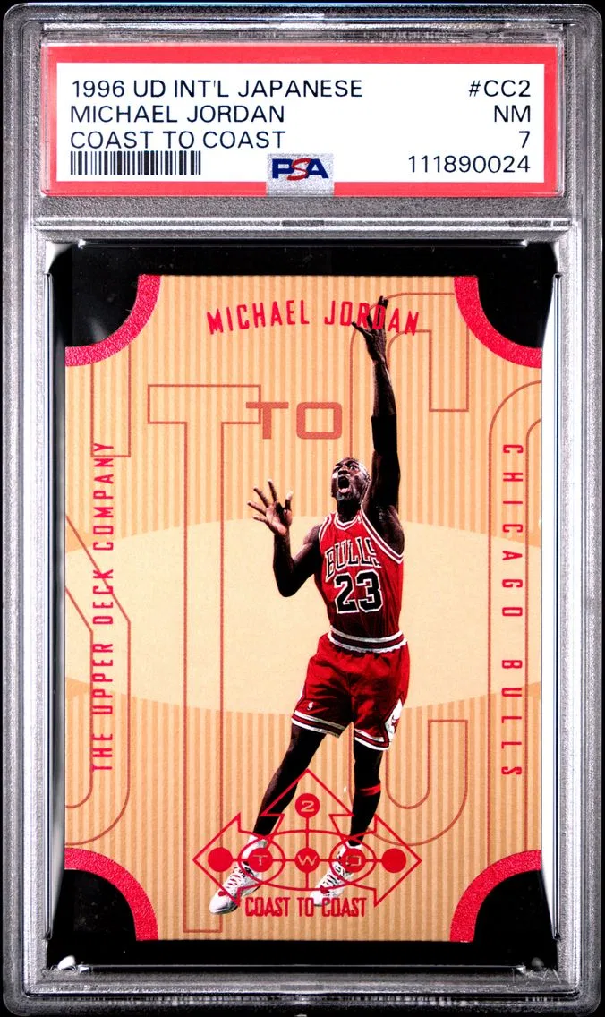 1996 #CC2 Michael Jordan PSA 7 Upper Deck International Japanese Coast to Coast