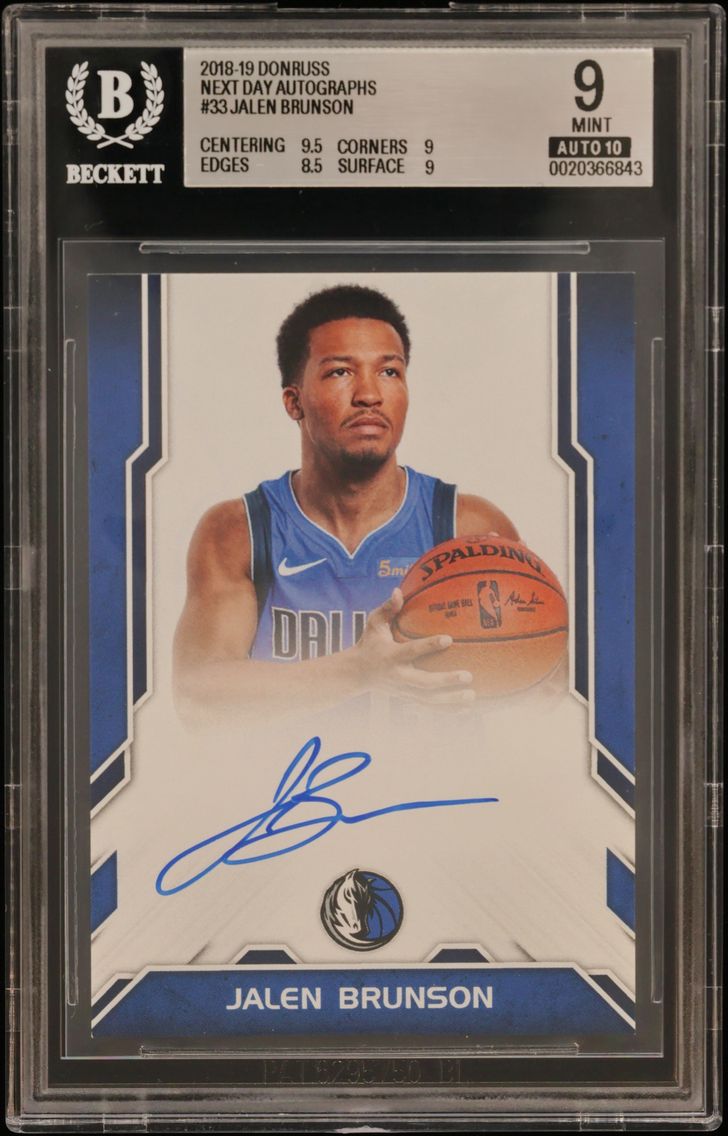 2018 #33 Jalen Brunson BGS 9 Don