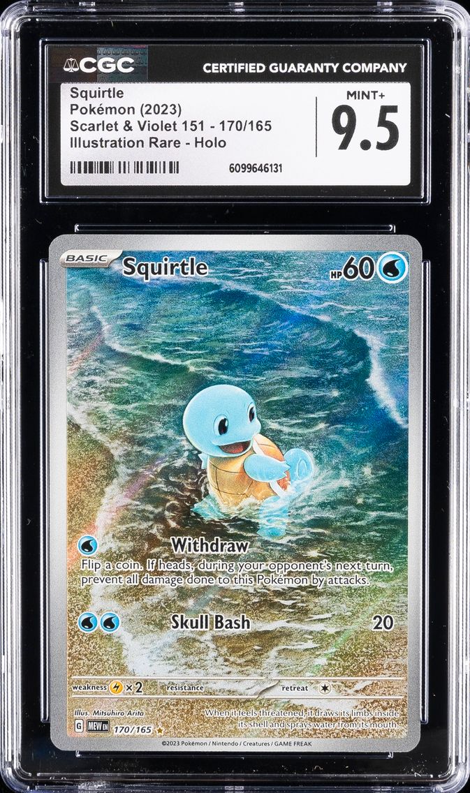 2023 #170 Squirtle CGC 9.5 Mew EN-151 Pokemon