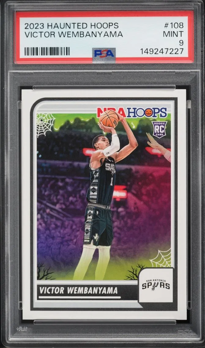 2023 #108 Victor Wembanyama PSA 9 Hoops Haunted ROOKIE
