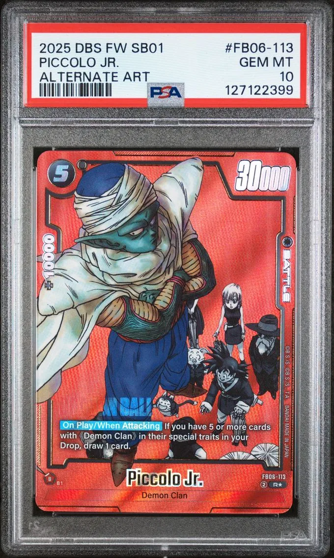 2025 #FB06-113 Piccolo Jr. PSA 10 Dragon Ball Super Card Game Fusion World Manga Booster 01