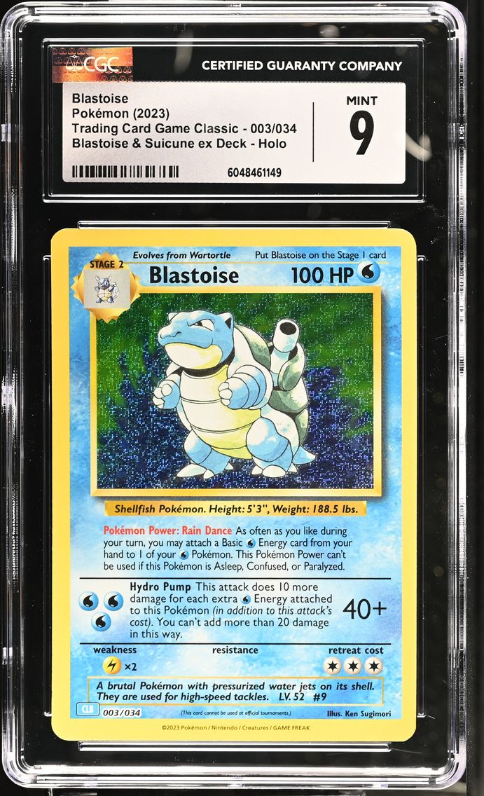 2023 #003 Blastoise CGC 9 Trading Card Game Classic - CLV, CLC, CLB - English