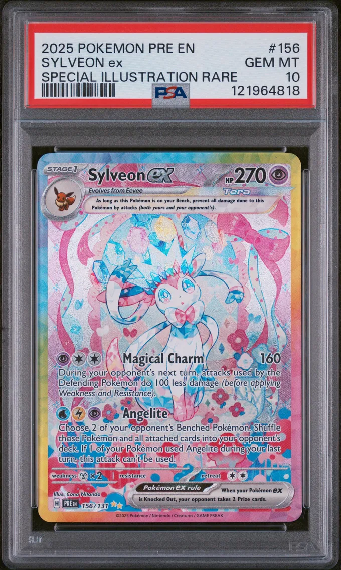 2025 #156 Sylveon EX PSA 10 Pre 