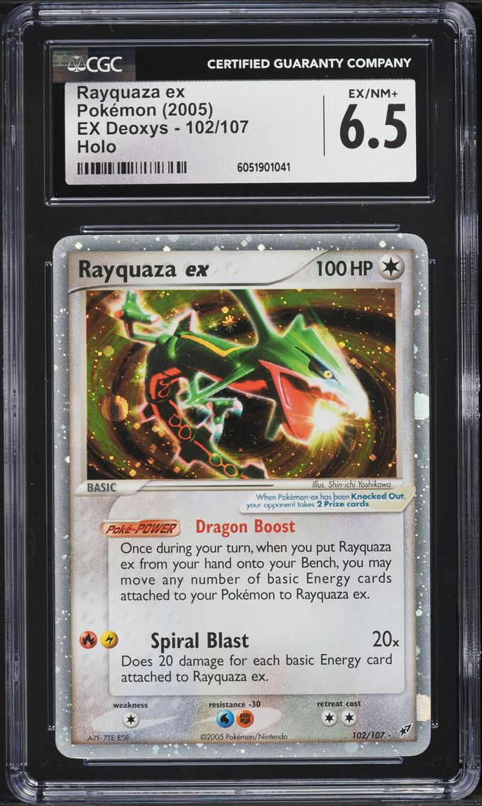 2005 #102 Rayquaza EX-Holo CGC 6.5 EX Deoxys Pokemon