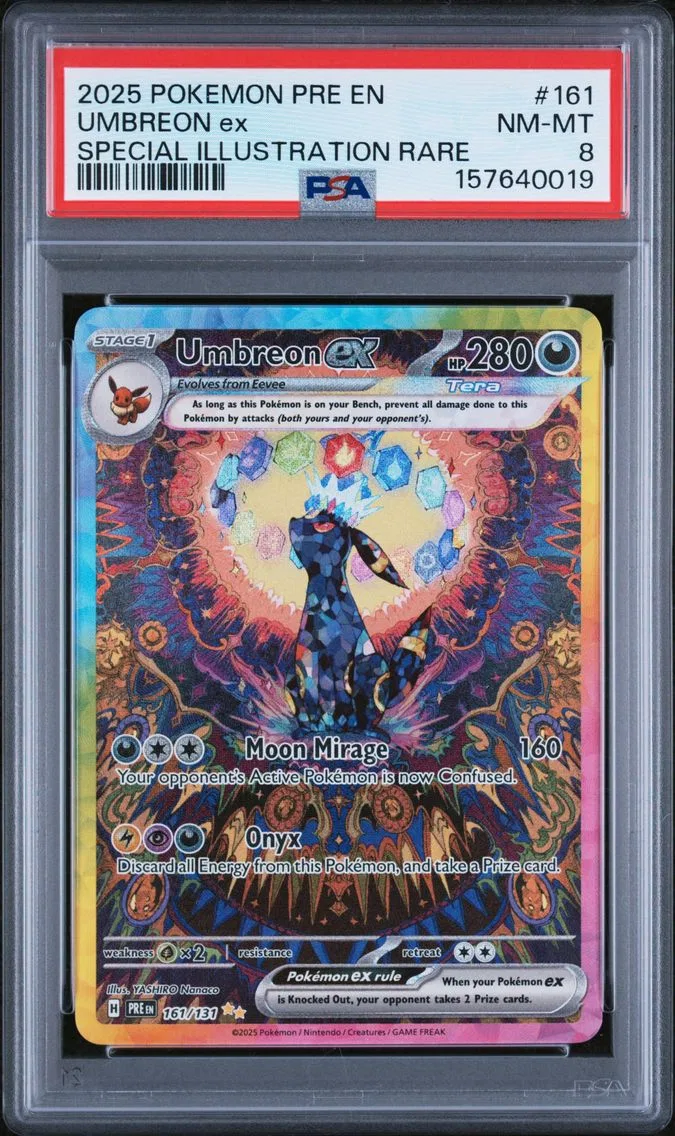 2025 #161 Umbreon EX PSA 8 Pre EN-Prismatic Evolutions