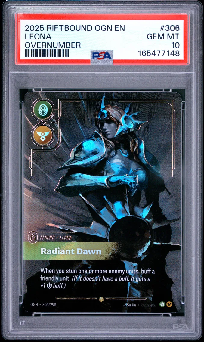 2025 #306 Leona - Radiant Dawn PSA 10 Riftbound: League of Legends Ogn-Origins