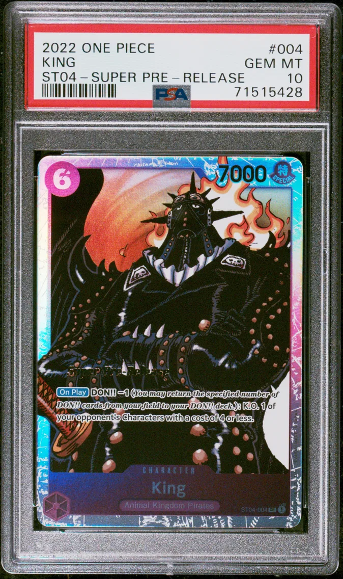 2022 #004 King PSA 10 One Piece Starter Deck ST04-Animal Kingdom Pirates