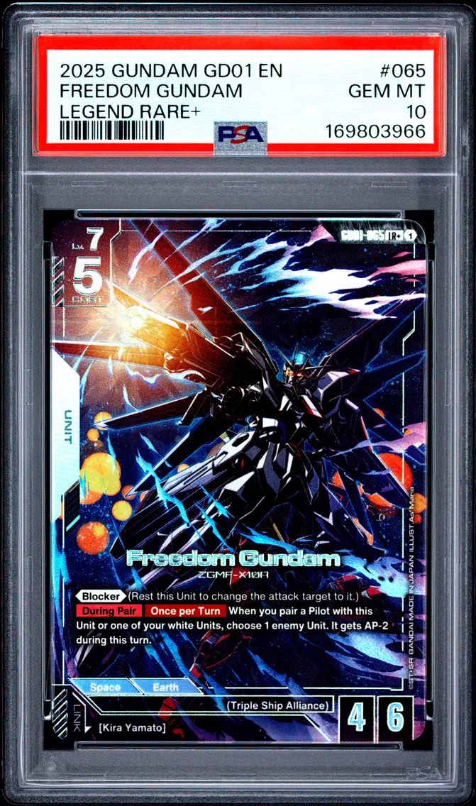 2025 #065 Freedom Gundam PSA 10 Gundam Newtype Rising