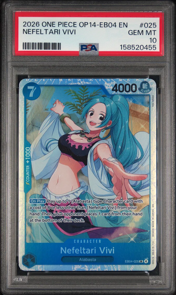 2026 #025 Nefeltari Vivi PSA 10 One Piece OP14-EB04-the Azure Sea's Seven