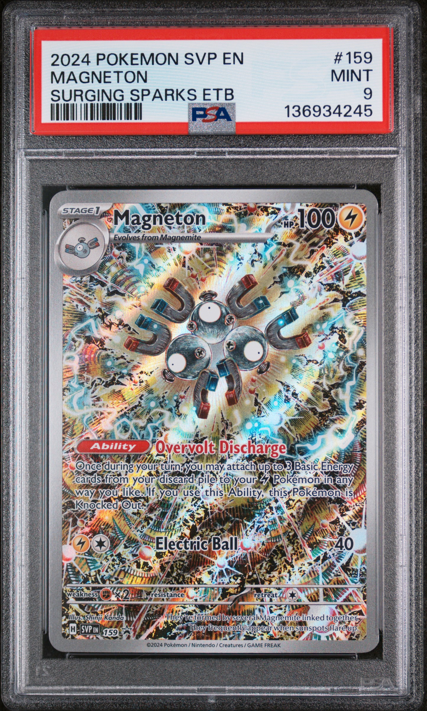 2024 #159 Magneton PSA 9 Svp En-Sv Black Star Promo