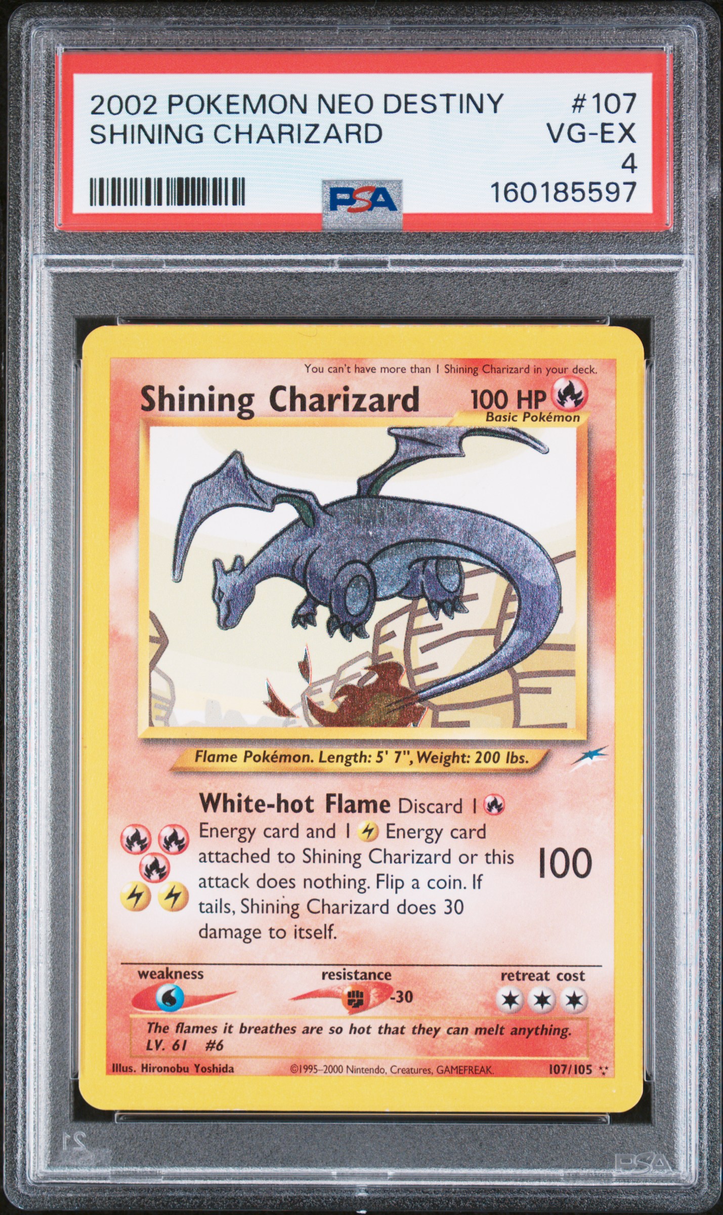 2002 #107 Shining Charizard PSA 4 Neo Destiny