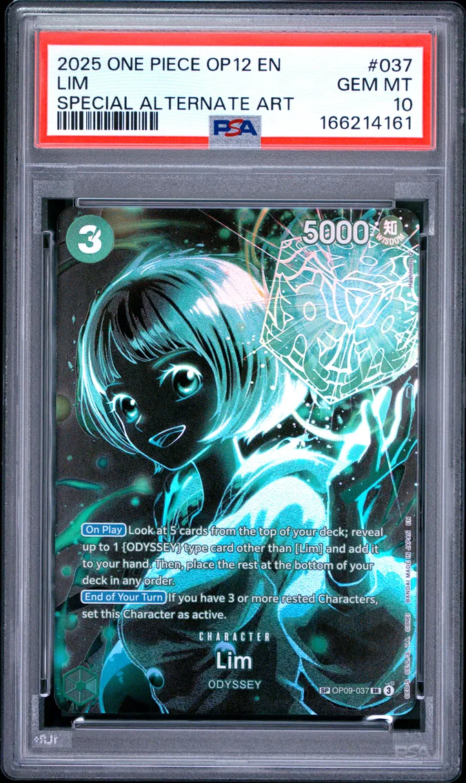2025 #037 Lim PSA 10 One Piece OP12-Legacy of the Master