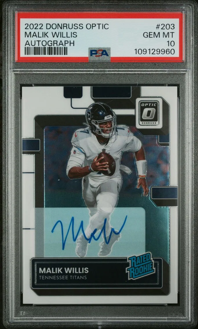 2022 #203 Malik Willis PSA 10 Panini Donruss Optic