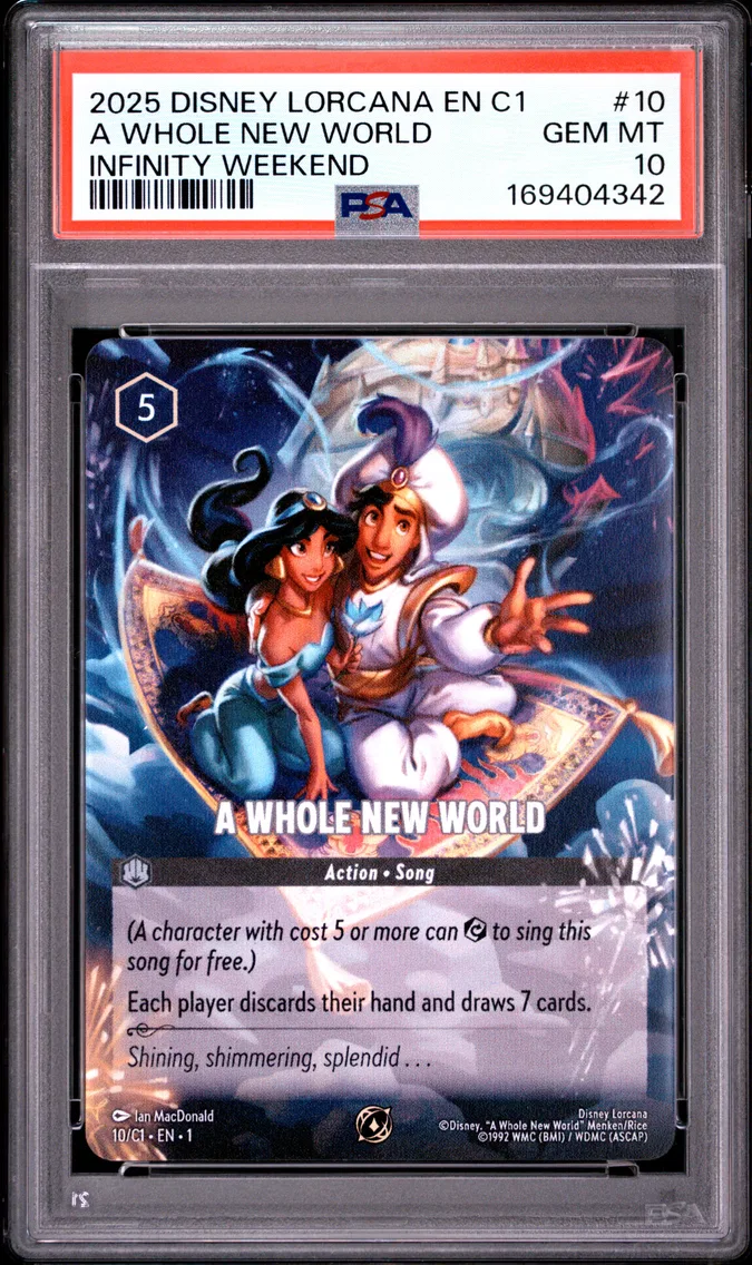 2025 #10 A Whole New World PSA 10 Disney Lorcana EN C1-Lorcana Challenge Promo