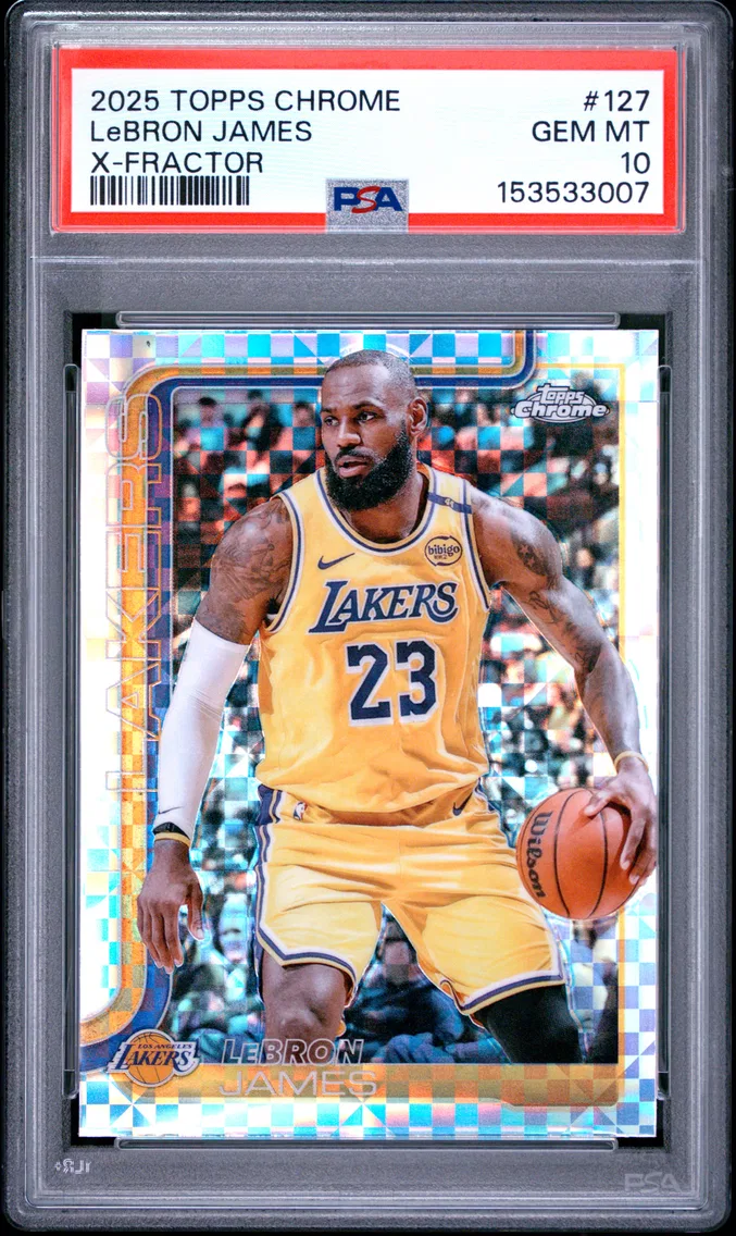 2025 #127 LeBron James PSA 10 Topps Chrome