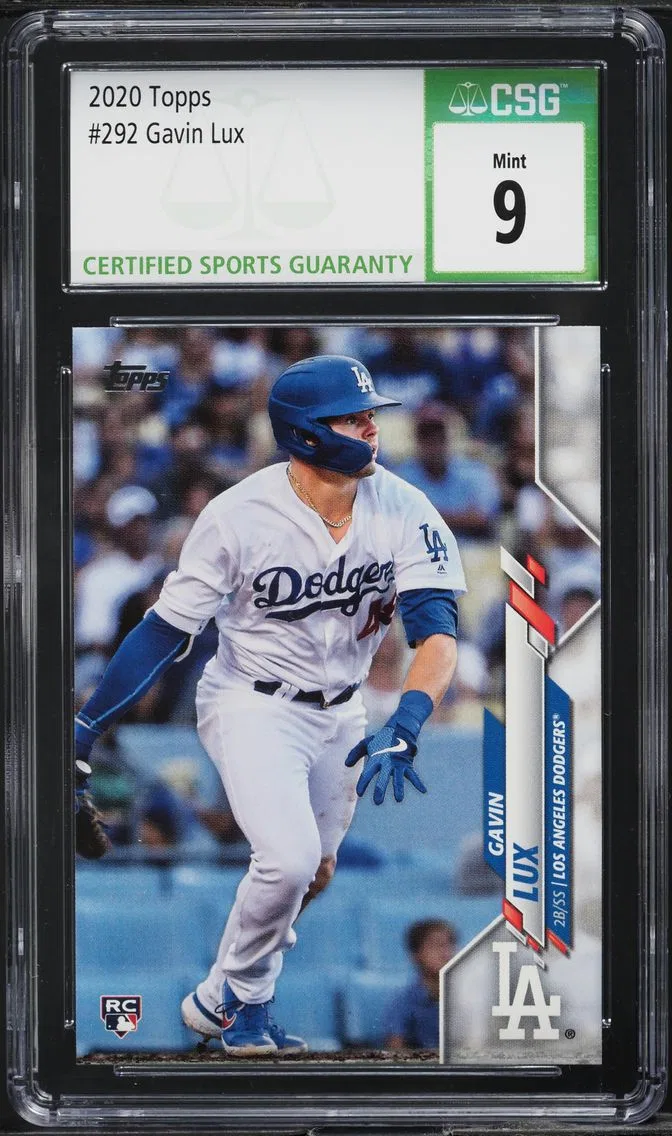 2020 Topps Complete Set Gavin Lux ROOKIE #292 CSG 9 MINT
