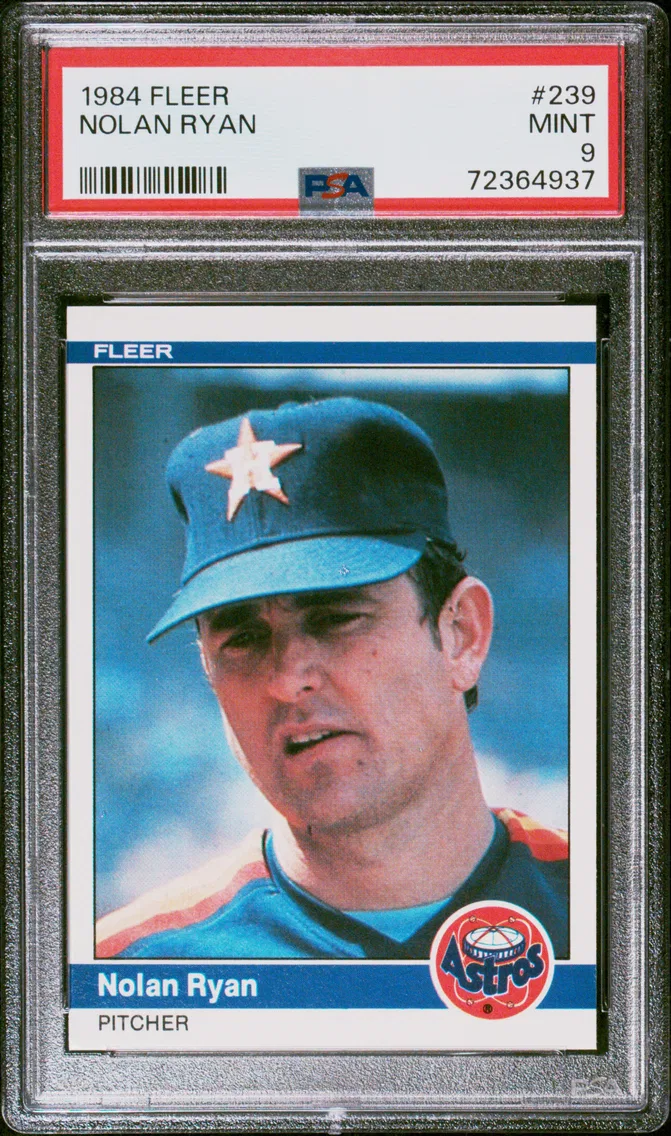 1984 #239 NOLAN RYAN PSA 9 Fleer
