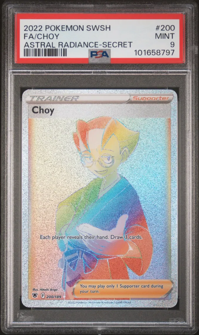 2022 Pokemon Sword & Shield Astral Radiance Full Art/Choy Sword & Shield Astral Radiance #200 PSA 9