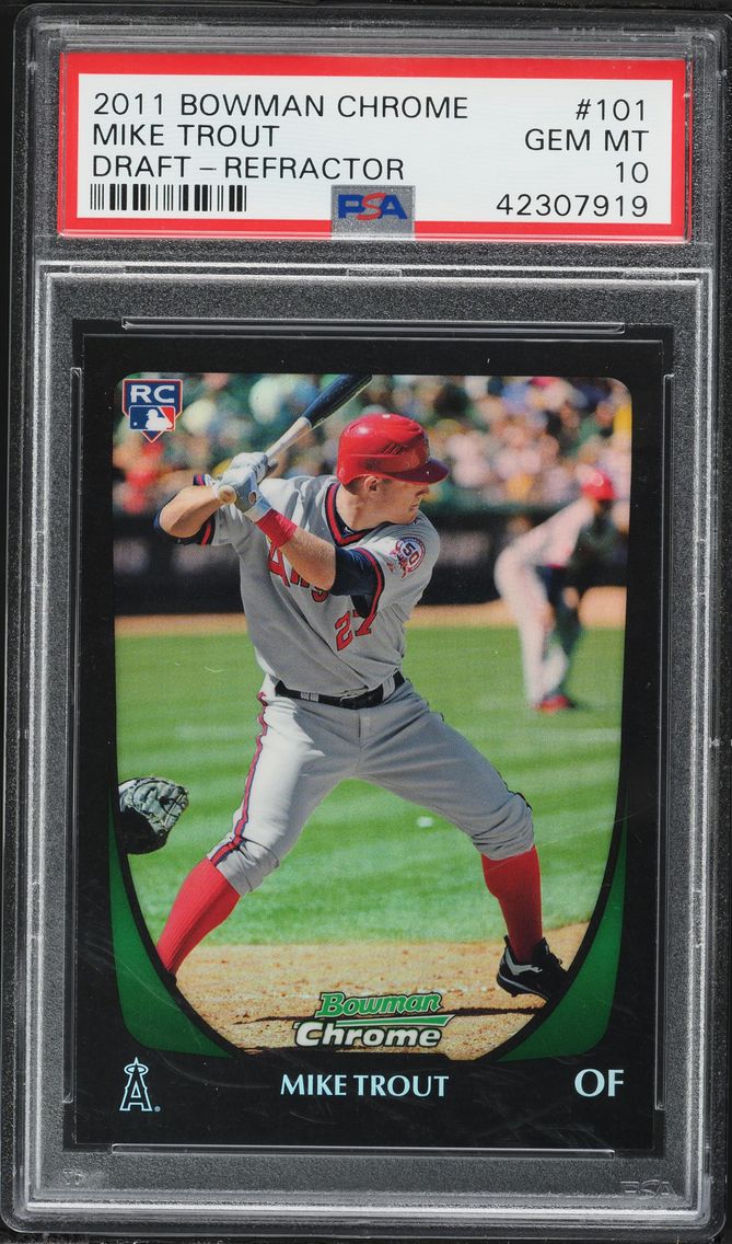 2011 #101 Mike Trout PSA 10 Bowm