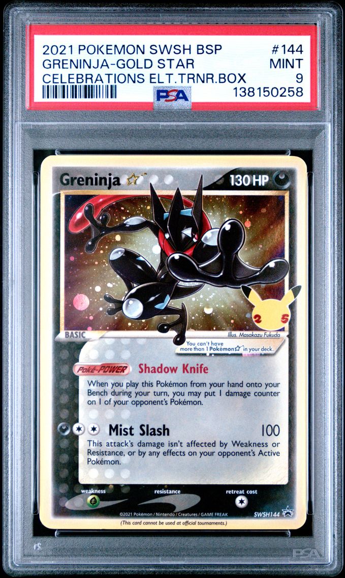 2021 #144 Greninja-Gold Star PSA 9 Swsh Black Star Promo Pokemon