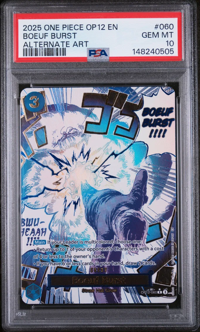 2025 #060 Boeuf Burst PSA 10 One Piece OP12-Legacy of the Master