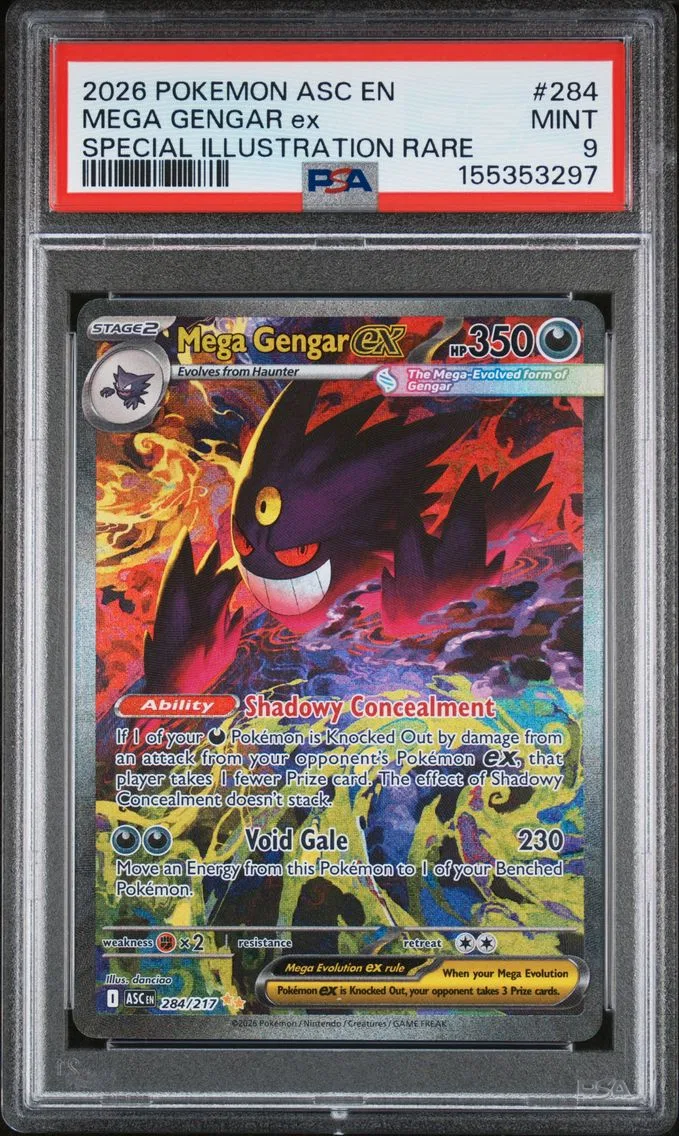 2026 #284 Mega Gengar EX PSA 9 Asc EN-Ascended Heroes