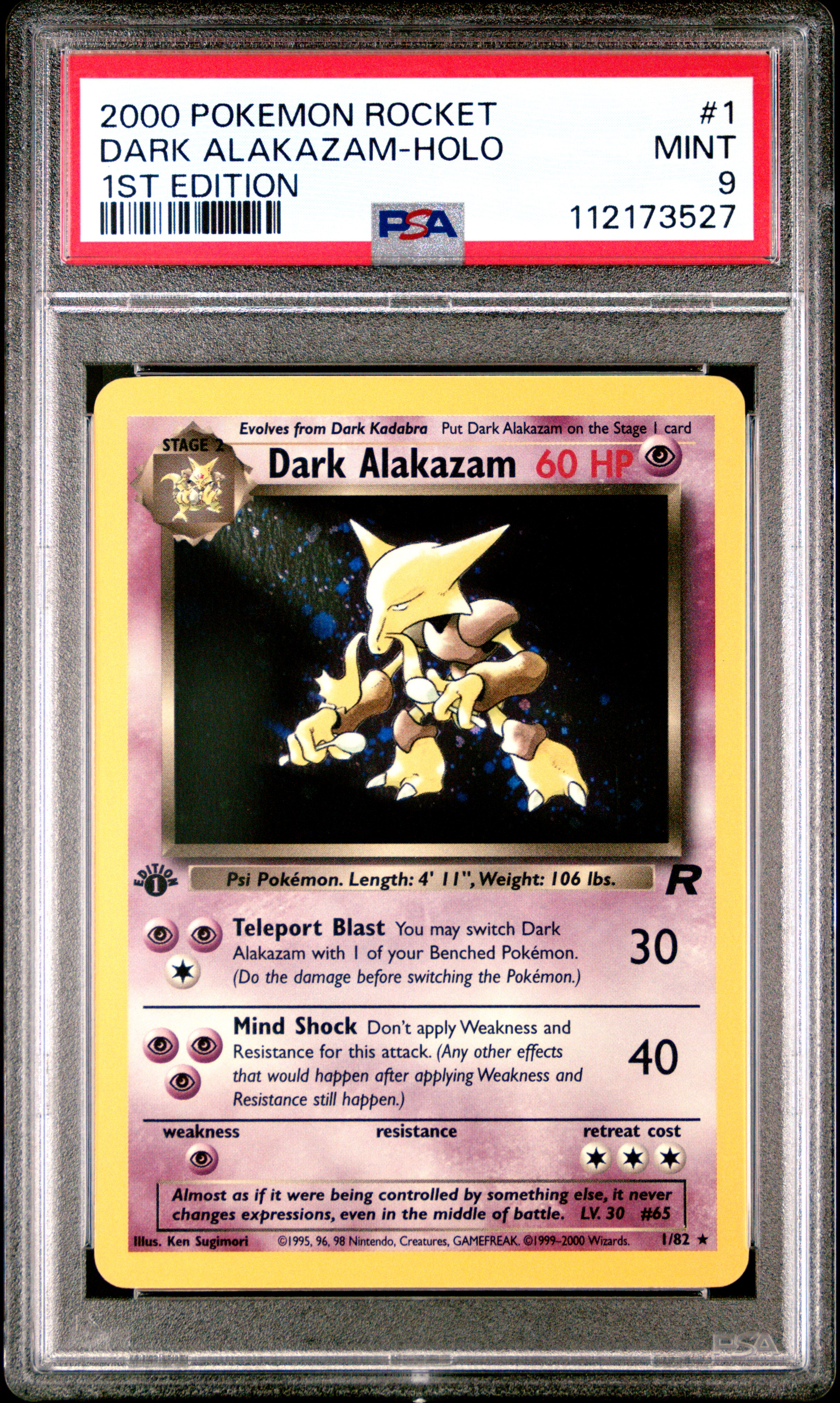 Dark Alakazam-Holo 1st Edition