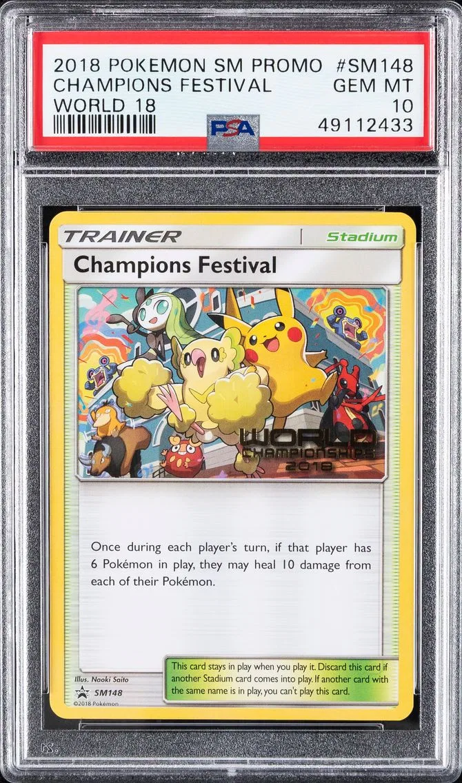 2018 #SM148 CHAMPIONS FESTIVAL PSA 10 POKEMON SM BLACK STAR PROMO | WORLD 18