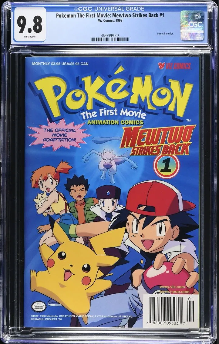 1998 #NA 1998 Pokemon The First Movie: Mewtwo Strikes Back #1 CGC 9.8 Viz Comics CGC 9.8