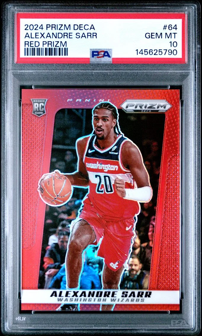 2024 #64 Alexandre Sarr PSA 10 Panini Prizm Deca