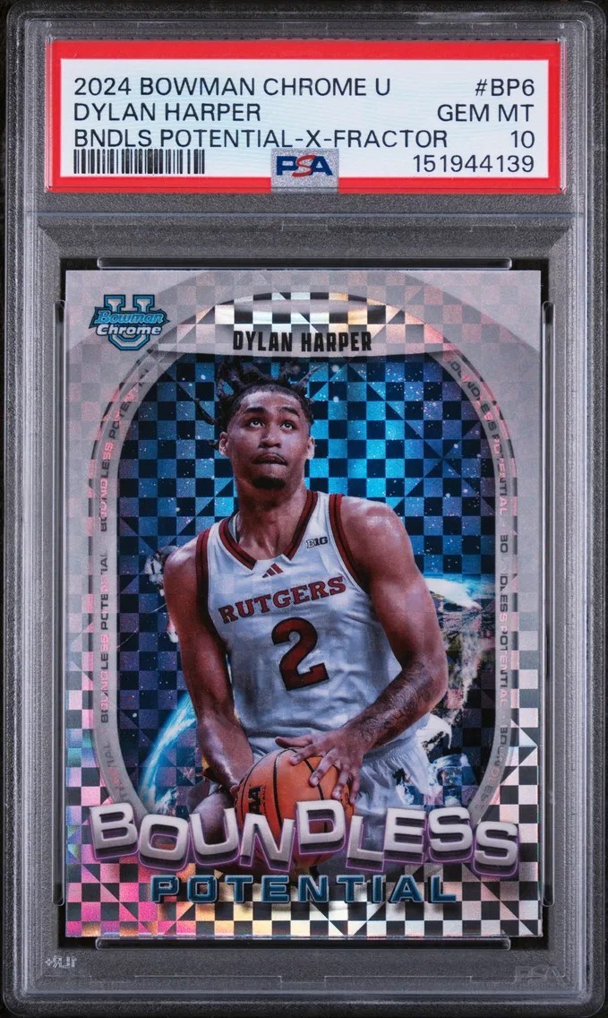 2024 #BP6 Dylan Harper PSA 10 Bowman Chrome University Boundless Potential