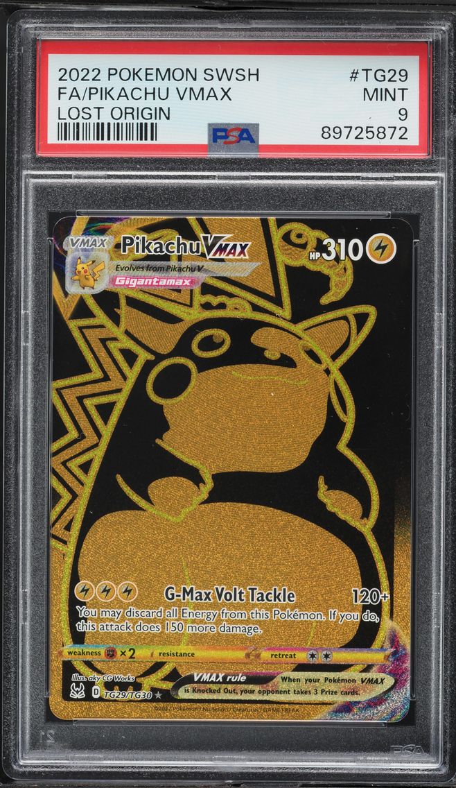 2022 #TG29 Full Art/Pikachu Vmax PSA 9 Sword & Shield Lost Origin Pokemon