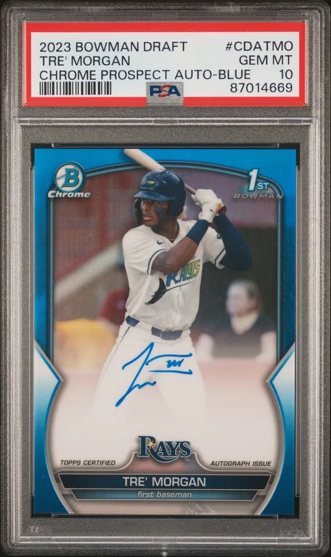 2023 #CDATMO Tre' Morgan PSA 10 Bowman Draft Chrome Prospect Autograph