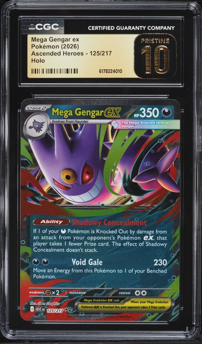2026 Pokemon Mega Evolution Ascended Heroes Holo Mega Gengar ex #125 CGC 10 PRISTINE